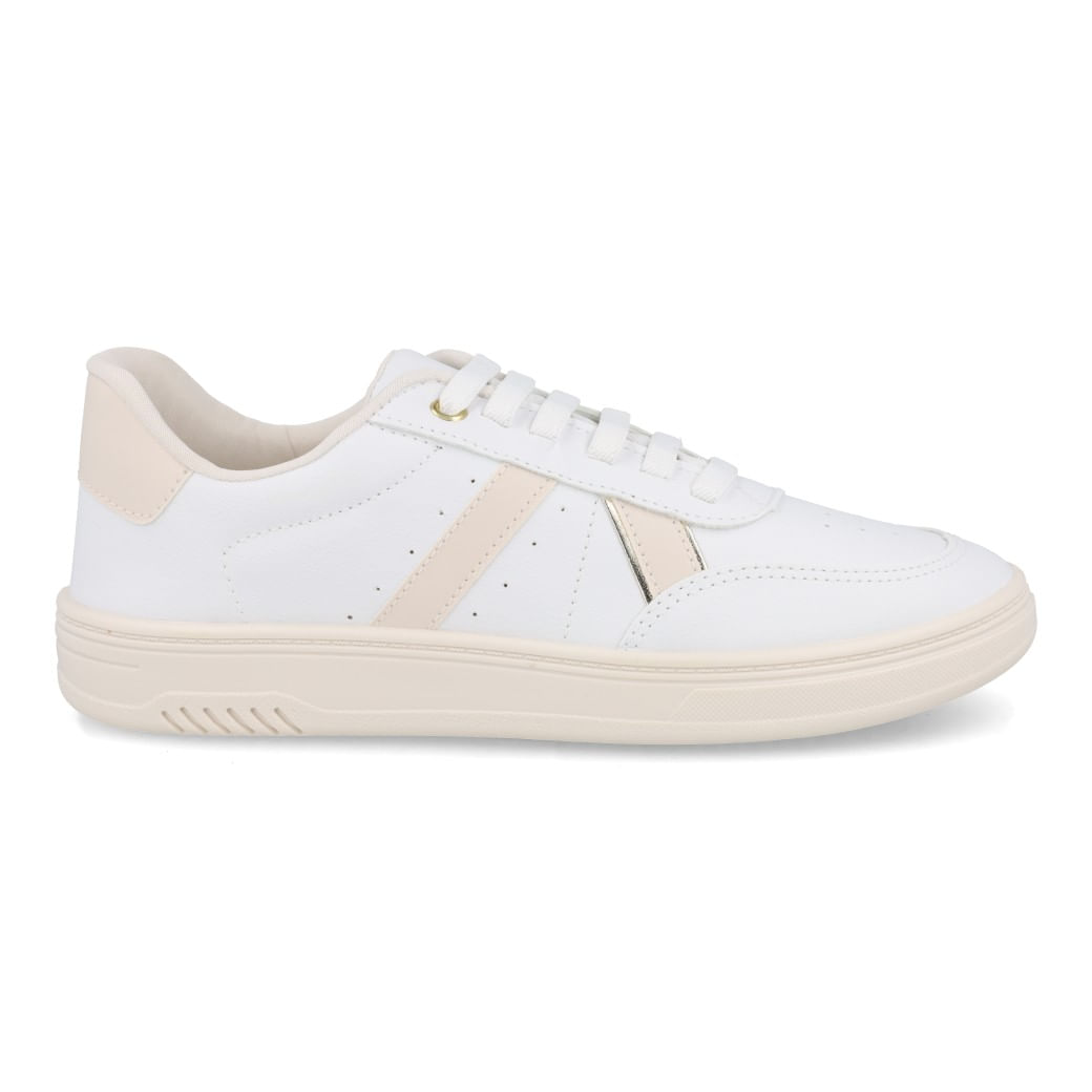 M Shuz Tenis Casual 33008MS Branco-Off White -Ouro-Off Sint_3__